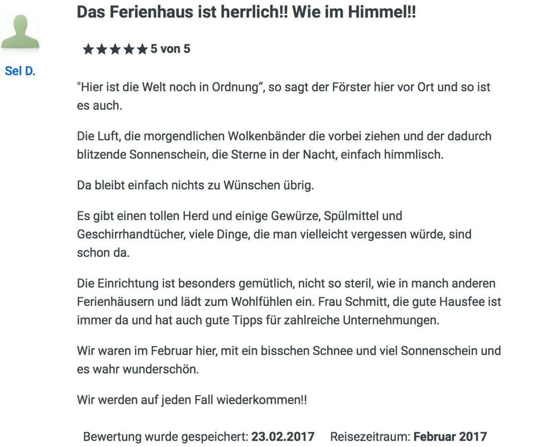 Wie Im Himmel Hatzfeld Eksteriør bilde
